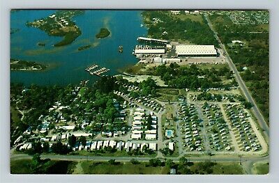 Tarpon Springs FL- Florida Linger Longer Travel Resort Aerial Vintage Postcard