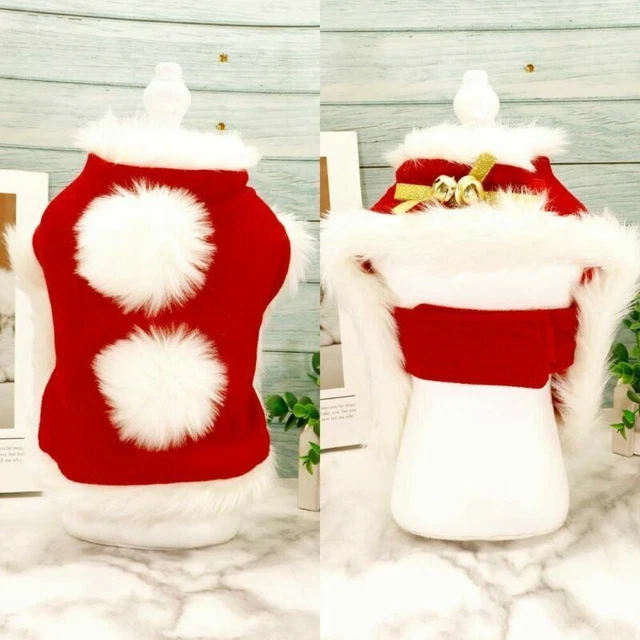 Haustier Hund Weihnachten Hundebekleidung Kostüm Mantel Jacke Winterjacke S-L