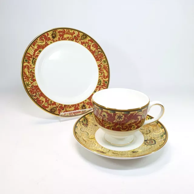 Wedgwood Persia Tea Trio: Teacup, Saucer & Plate 3pcs Set Fine Bone China 1997