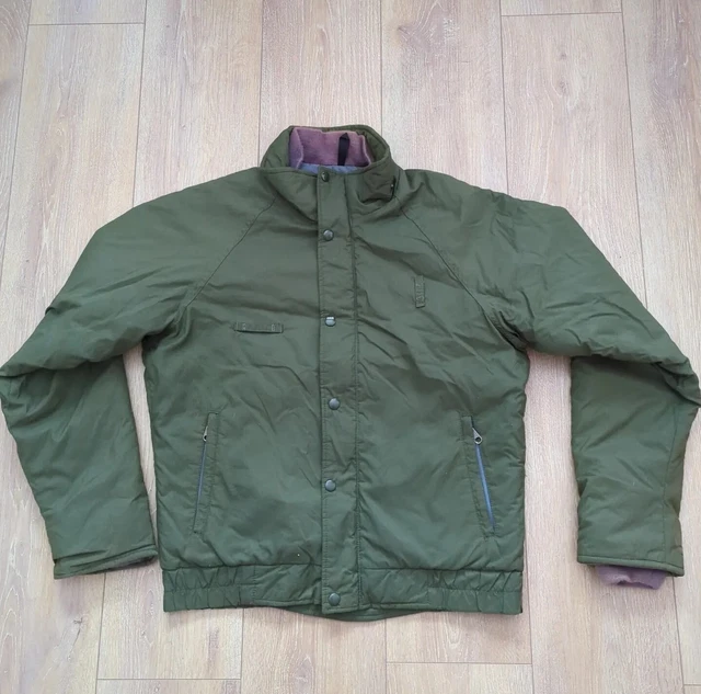 Giacca Parka Da Uomo Verde M Vintage Marrone Etichetta USA Imbottita Foderata