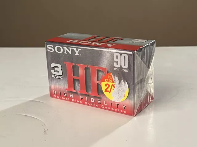 3X Sony HF 90 type I  Normal Bias Cassette - 90 min SEALED BLANK