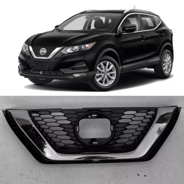 Front Grille Assembly Bumper Replacement for 2020 2021 Nissan Rogue Sport Chrome