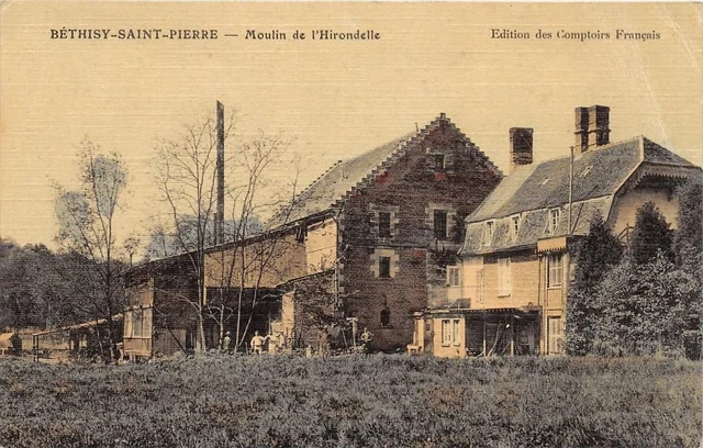 CPA 60 BETHISY SAINT PIERRE MOULIN DE L'HIRONDELLE (not common cpa canvas enamel