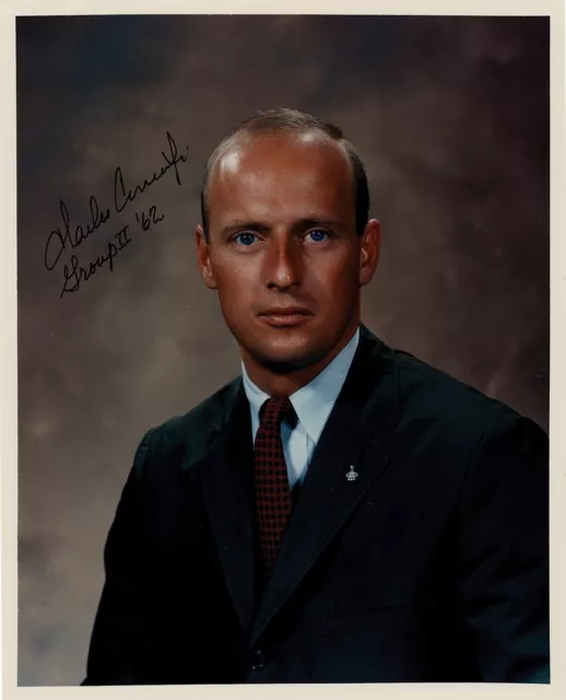 Apollo 12 Moonwalker Charles Conrad Signed Color 8X10 Business Suit Photo (1962)