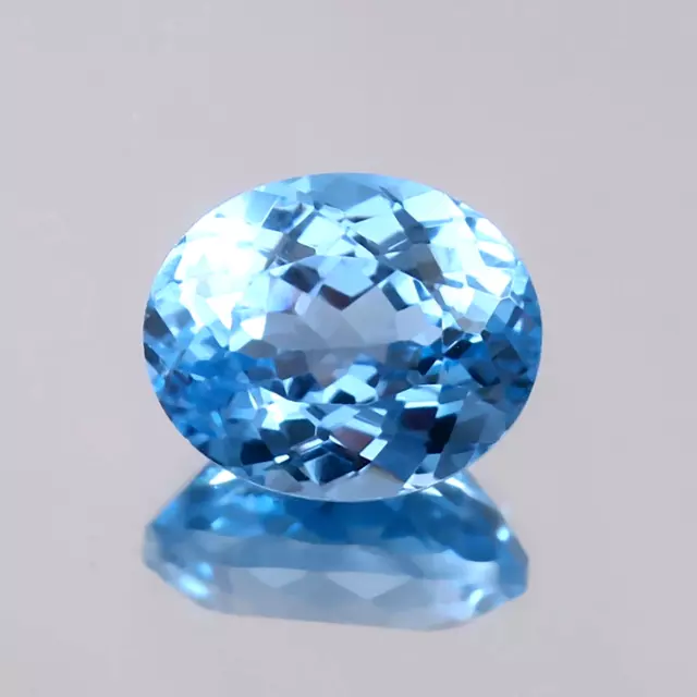 AAA Natural 4.1 Ct + impecable aguamarina azul brasileña suelta ovalada...