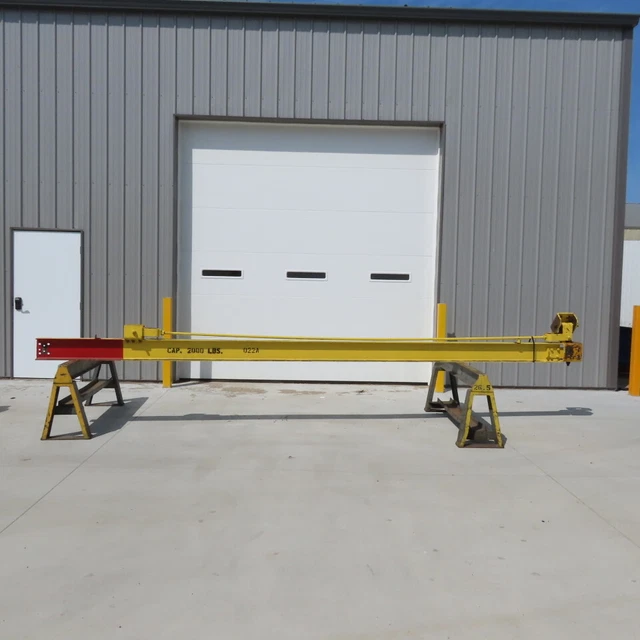 2000Lb (1Ton) Cap Wall-Mount Overbraced Tie-Rod Jib Crane 212" Swing
