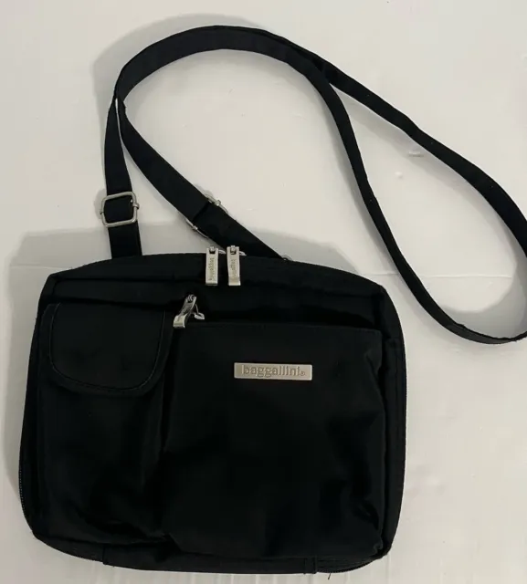 Baggallini Triple Zip Crossbody Convertible Fanny Pack Belt Bag Water Resistant