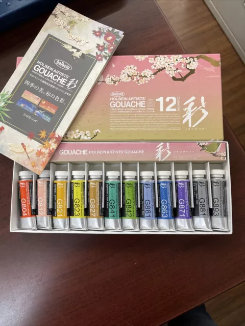 Holbein Artists' Colors Gouache Irodori Spring Set- 12, 15ml Tubes