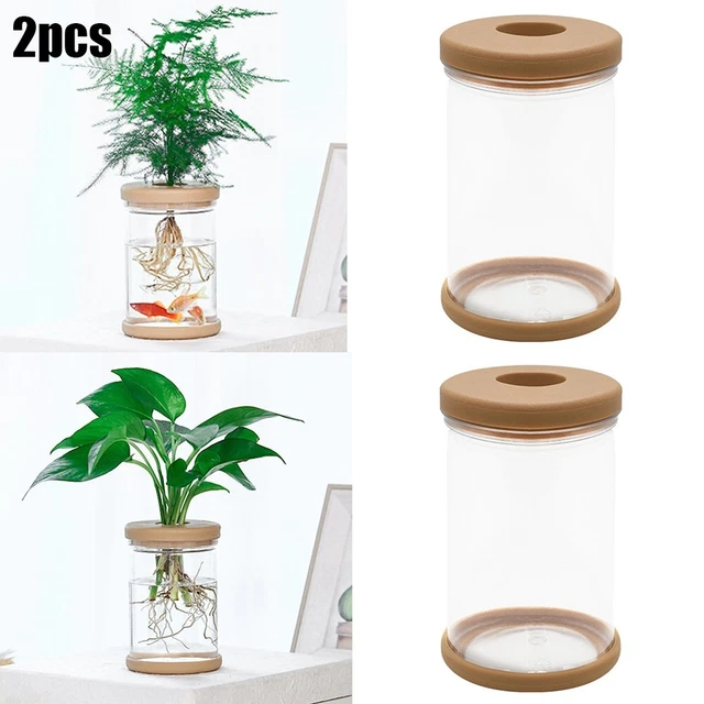Practical Plant Pots Pot PET Hydroponic Flower Pot Plants Plastic 2 PCS