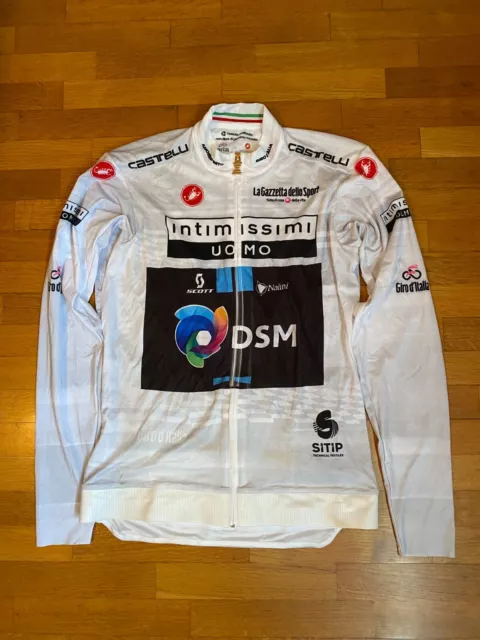 podium jersey maglia bianca cycling giro d'italia 2023 rider issued team dsm