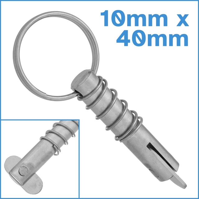 10MM X 40MM Spring Loaded Quick Release Clevis Pin 316 Stainless Steel 