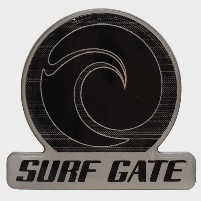 Malibu Boat Raised Emblem Decal 5974806 | Surf Gate Black Silver Sticker