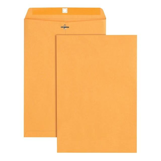 Office Depot Brand 10" x 15" Manila Envelopes, Clasp Closure, Brown Kraft, Box