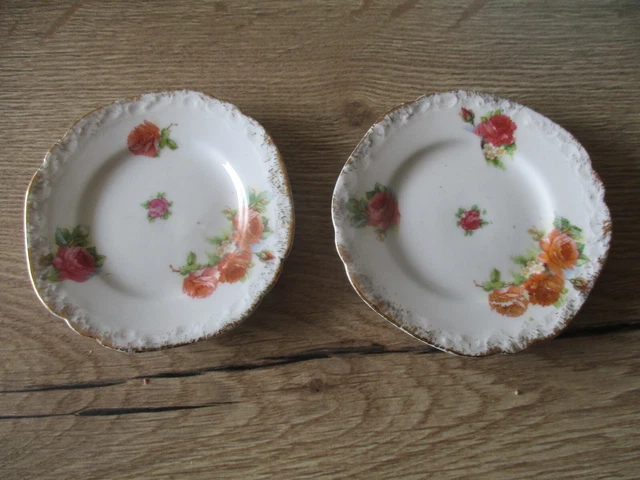 Lot De 3 Assiettes Poupée Anciennes Germaine Bouret - Porcelaine Dînette