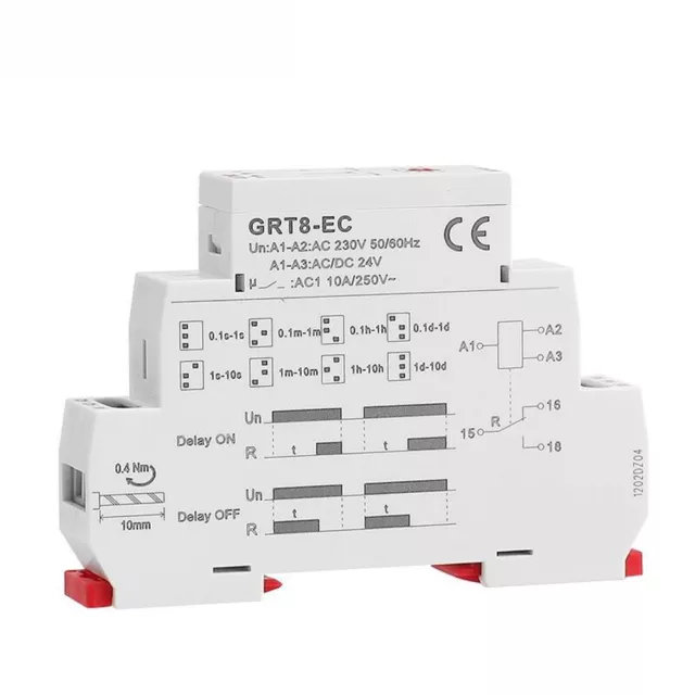 Digital Setting Delay Time Relay GRT8-EC For GEYA AC 230V AC/DC 24V