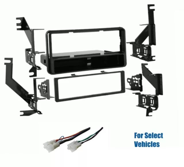 Single Din Car Stereo Radio Dash Kit Combo Wire for some 2007-2012 Toyota Yaris