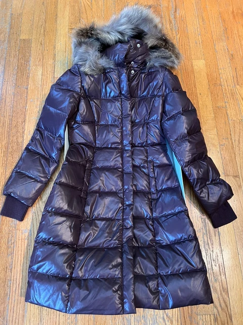 NWT Authentic M Missoni Womens Size: 40 Down Coat With Fur Hood Color: PRUNE