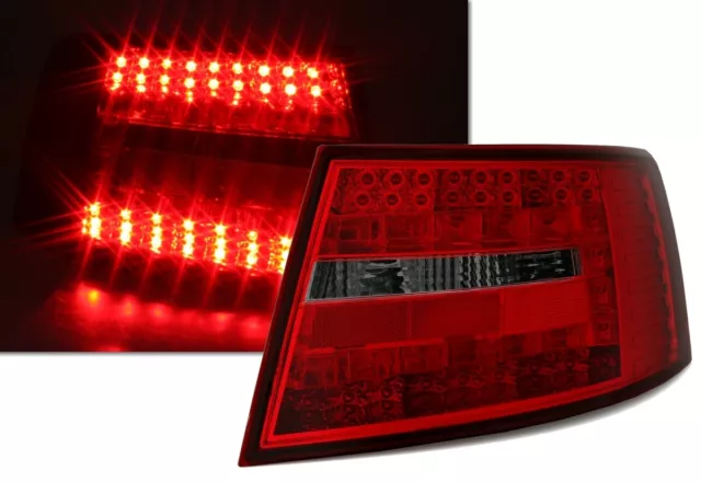 LED Rückleuchten Set in Rot Smoke für Audi A6 4F Limo 5/04-9/08 Heckleuchten