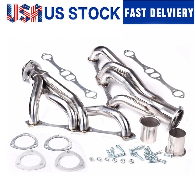 Stainless Steel Shorty Manifold Header For Buick Chevrolet Oldsmobile Pontiac V8