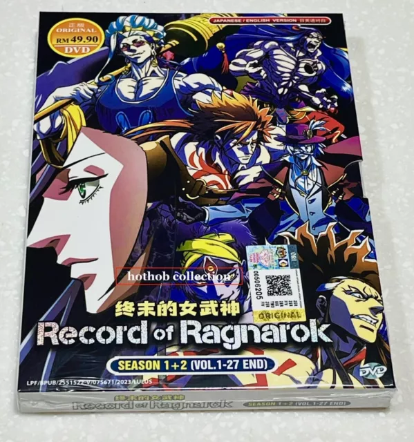 English dubbed of Record Of Ragnarok Season 1+2 (1-27End) Anime DVD Region 0