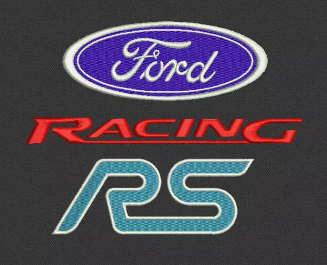 Ford Racing RS Kontrast Kapuzenverdeck. Schwerer Kapuzenpullover mit gesticktem Logo. 2