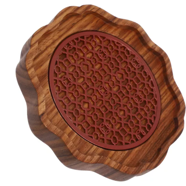 Hölzerne Teekannenhalter Tabletop Teekessel Aufbewahrungsschale Holz Coaster