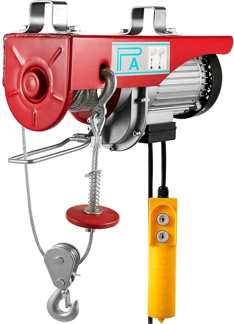 Vevor Sollevatore Elettrico Cavo fino a 200kg 110V Telecomando Rosso