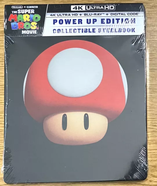 The SUPER MARIO BROS. 4K (Collectible Steelbook,Power Up Edi., UHD + Blu Ray )