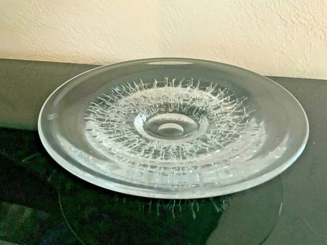 Goran Warff For Kosta Boda Large Heavy Crackle Glass Bowl #77264