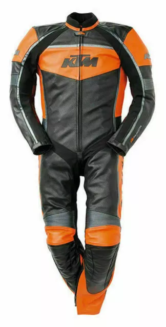 Ktm Suit Motorbike Leather Suit Motorcycle Cowhide Leder Bikers 1 & 2Pc Racing