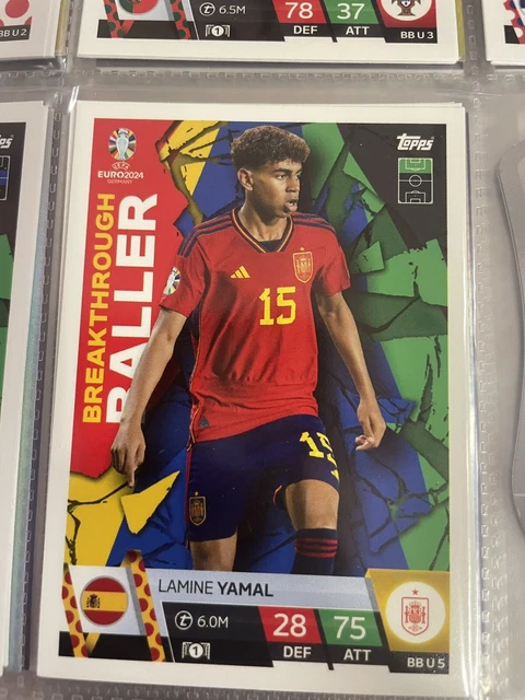 Carte Collector UEFA EURO 2024 – Lamine Yamal RC Foil, édition Historique Espagne