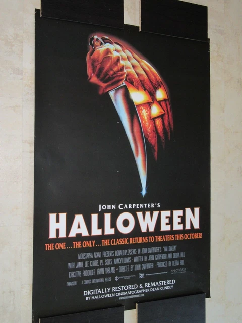 HALLOWEEN [RE-RELEASE] [DOUBLE-SIDED] 27x40 [ORIGINAL] D/S MOVIE POSTER [RARE]