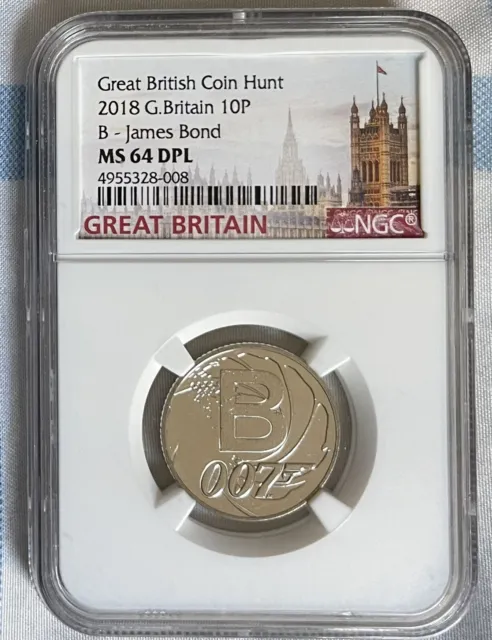 2019 10P Great Britain B-James Bond 007 NGC MS64 DPL British Coin Hunt