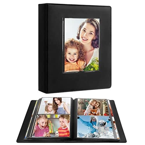 Álbum de fotos 5x7 272 bolsillos contengan 5x7 fotos, álbum de fotos 5x7 extra grande negro