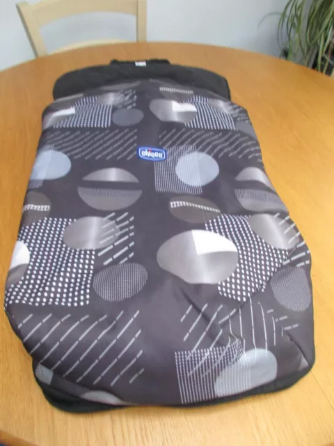 CHICCO OHLALA BUGGY STROLLER BABY FOOTMUFF COSY TOES Black Grey