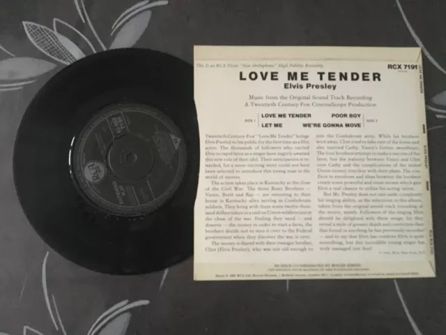 elvis presley  love me tender ep original 45 tours 2