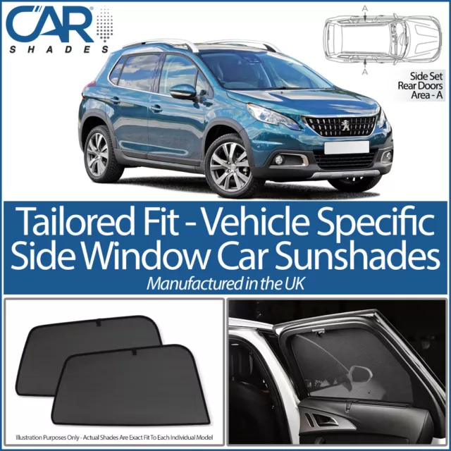 Peugeot 2008 5 Door 2013>2019 Car Shades Uk Tailored Uv Side Window Sun Blinds