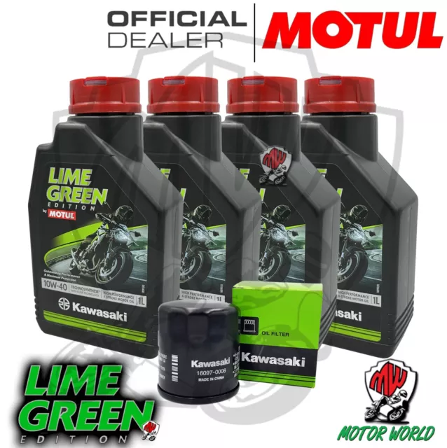 KIT TAGLIANDO 4 LITRI OLIO MOTUL LIME GREEN 10W40 KAWASAKI Ninja 1000 SX 2022