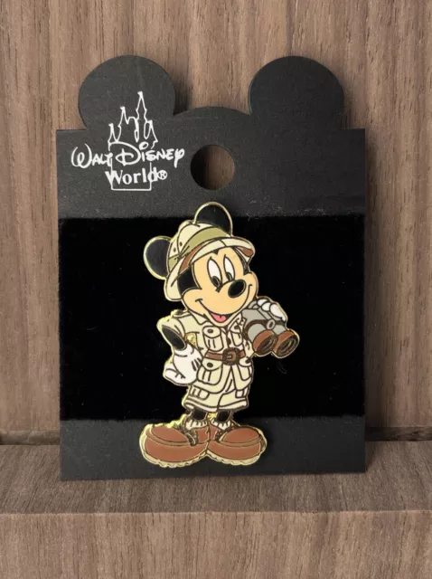 Disney Trading Pin Mickey WDW Animal Kingdom Safari With Binoculars - NEW -