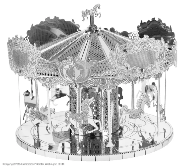 Fascinations Metal Earth Merry Go Round 3D Laser Cut Steel Puzzle Model Kit
