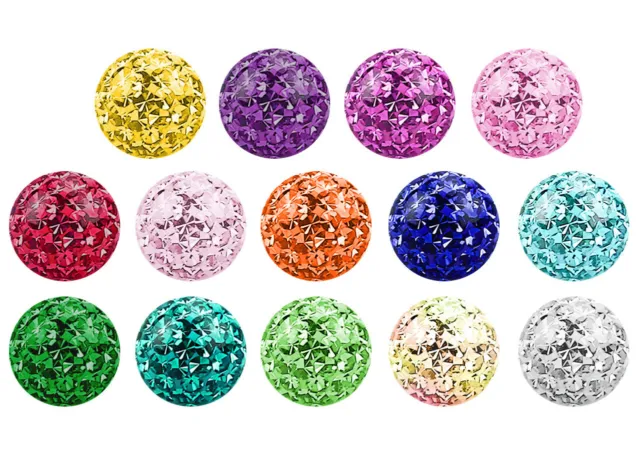 Piercing Jewelry Glitter Replacement Clasp Ferido Epoxy Screw Ball IN 1, 2x3mm