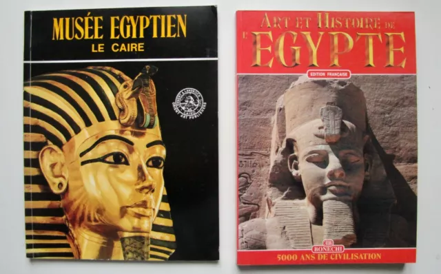 lot de deux guides Musée égyptien le CAIRE, art et histoire de l'Egypte