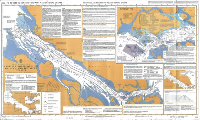 ADMIRALTY 5502 MARINERS Routeing Guide Malacca Singapore Straits Chart ...