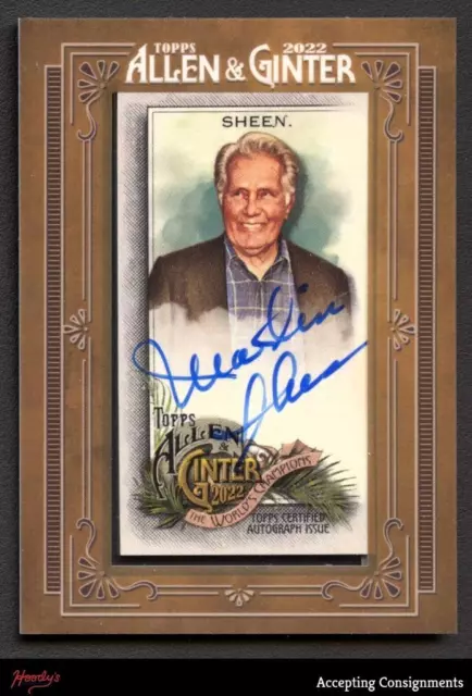 2022 Topps Allen and Ginter Framed Mini Autographs #MAMSH Martin Sheen AUTO