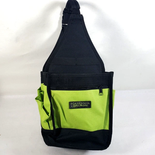Bolso de Mano Portafolia Gifted Memories Crafters Verde Negro Almacenamiento Libro de Recortes