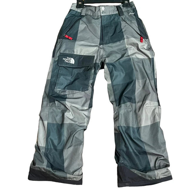 The North Face Hyvent Youth Boys Ski Snow Pants Size Medium M 10/12 Gray Black