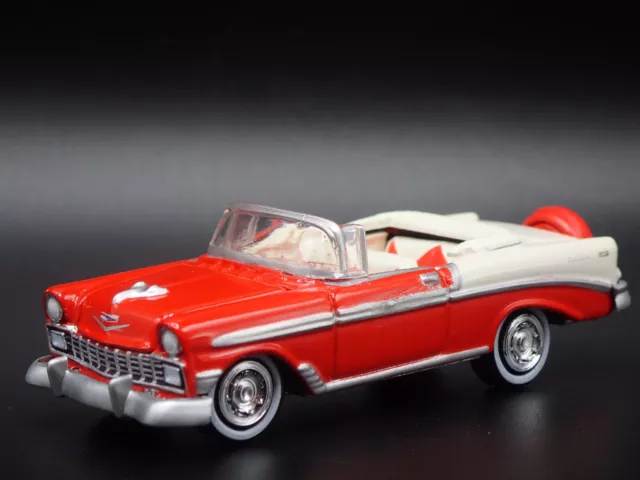 1956 56 Chevy Chevrolet Bel Air Convertible 1:64 Scale Diorama Diecast Model Car