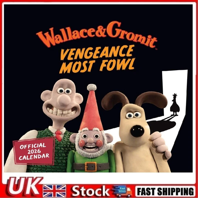 WALLACE & GROMIT Square Calendar 2026 Official Licensed Product ...