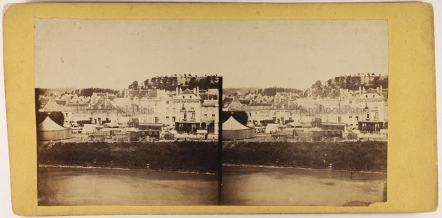 France Château-thierry c1865 Photo Stereo Albumin Vintage
