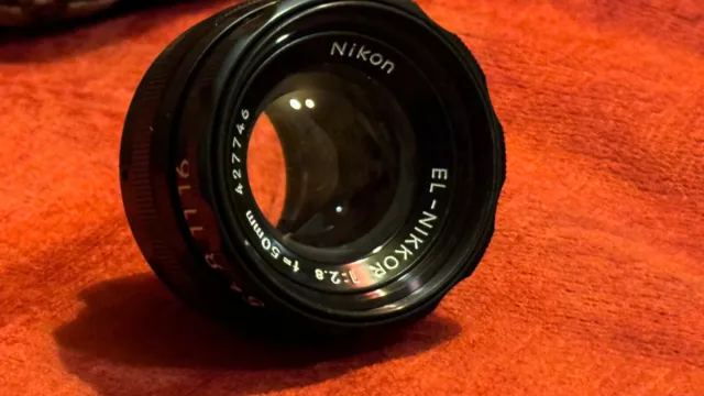 Nikon EL-Nikkor 50mm f2.8 Enlarging Lens Boxed With Storage Case